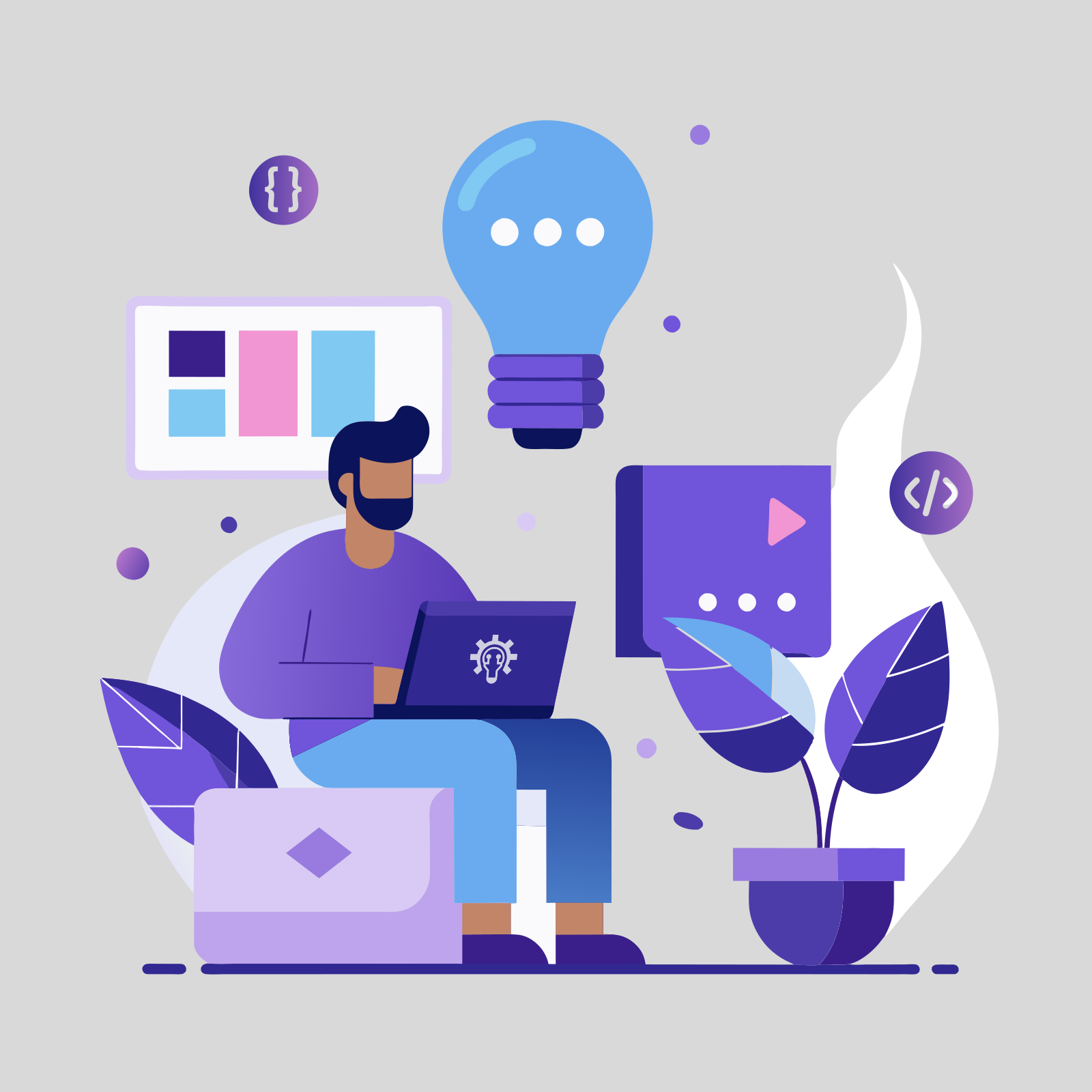 Software developer illustration